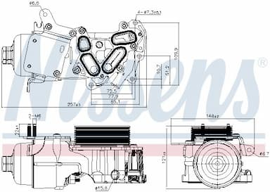 Eļļas radiators, Motoreļļa NISSENS 91124 6