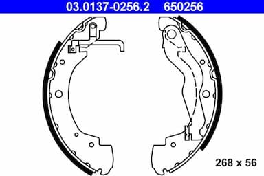 Bremžu loku komplekts ATE 03.0137-0256.2 1