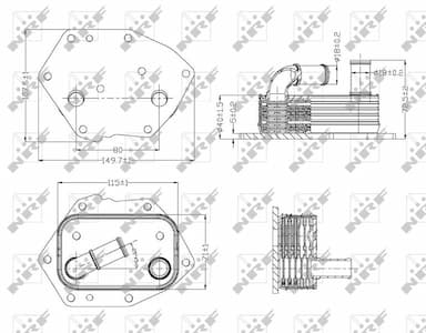 Eļļas radiators, Motoreļļa NRF 31313 5