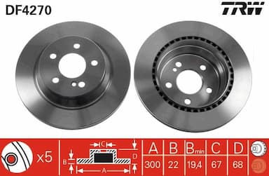 Bremžu diski TRW DF4270 1