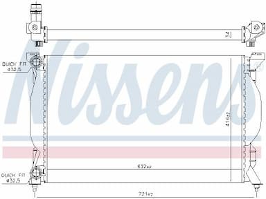 Radiators, Motora dzesēšanas sistēma NISSENS 60304A 6