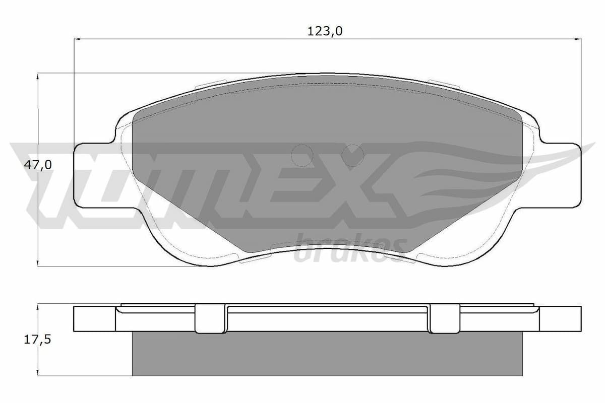 Bremžu uzliku kompl., Disku bremzes TOMEX Brakes TX 14-37 1