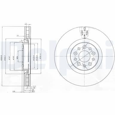 Bremžu diski DELPHI BG3898 1