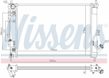Radiators, Motora dzesēšanas sistēma NISSENS 606476 6
