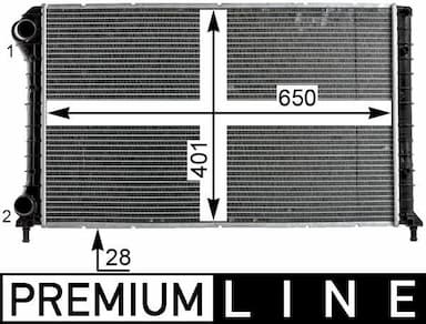 Radiators, Motora dzesēšanas sistēma MAHLE CR 1990 000P 1