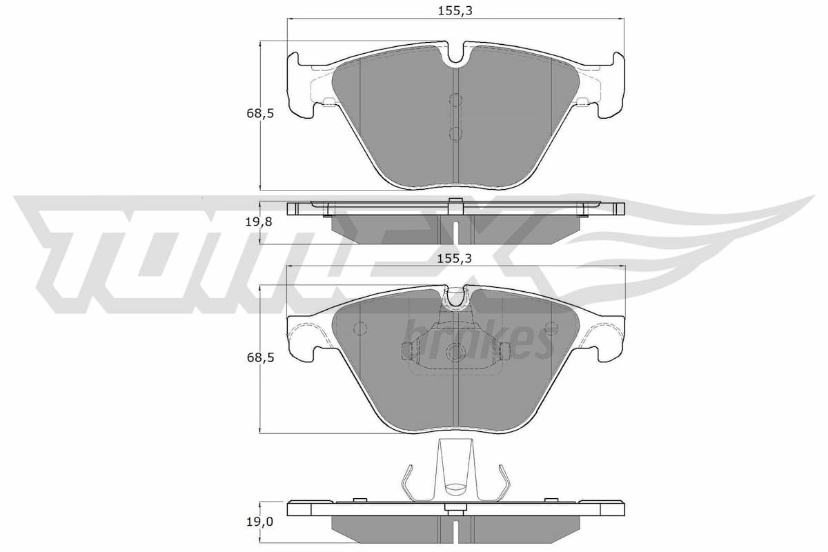 Bremžu uzliku kompl., Disku bremzes TOMEX Brakes TX 17-35 1