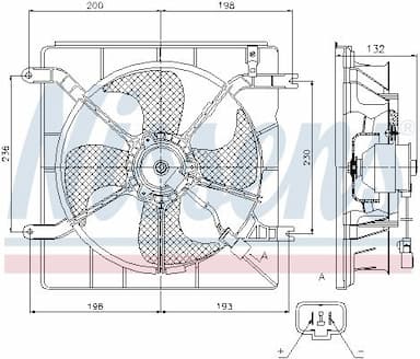 Ventilators, Motora dzesēšanas sistēma NISSENS 85046 6