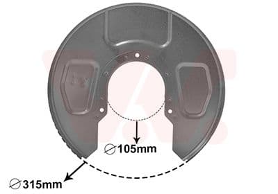 Dubļu sargs, Bremžu disks VAN WEZEL 5878374 1