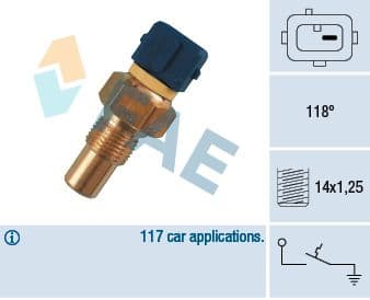 Termoslēdzis, Dzesēšanas škidruma brīdinājuma spuldze FAE 35290 1