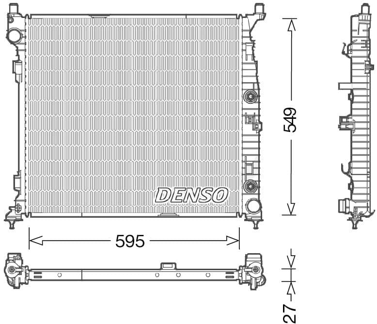 Radiators, Motora dzesēšanas sistēma DENSO DRM17055 1