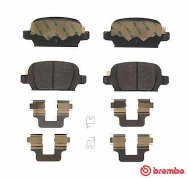 Bremžu uzliku kompl., Disku bremzes BREMBO P 59 037 2