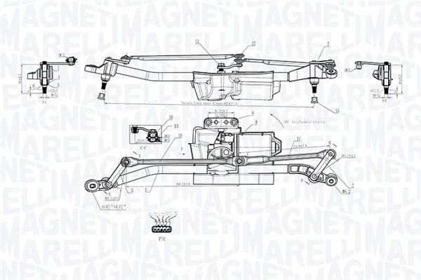 Stiklu tīrīšanas sistēma MAGNETI MARELLI 064352403010 1