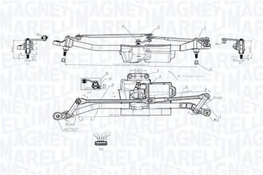 Stiklu tīrīšanas sistēma MAGNETI MARELLI 064352403010 1