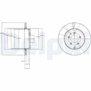 Bremžu diski DELPHI BG4341 1