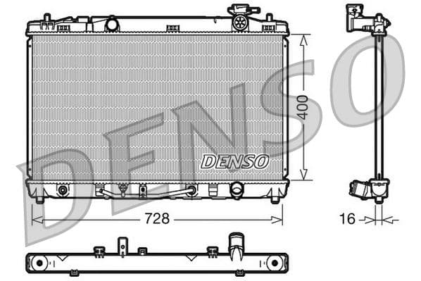 Radiators, Motora dzesēšanas sistēma DENSO DRM50041 1