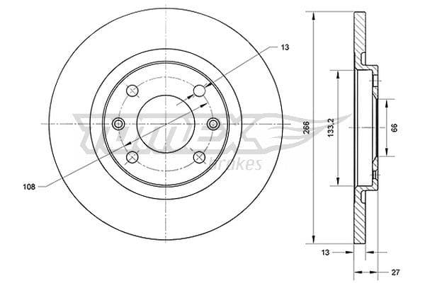 Bremžu diski TOMEX Brakes TX 70-94 1