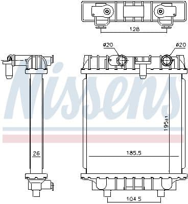 Radiators, Motora dzesēšanas sistēma NISSENS 606644 2