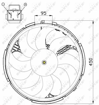 Ventilators, Motora dzesēšanas sistēma NRF 47507 3