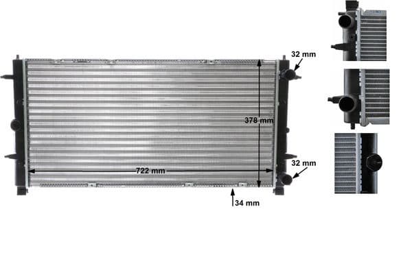 Radiators, Motora dzesēšanas sistēma MAHLE CR 398 000S 1