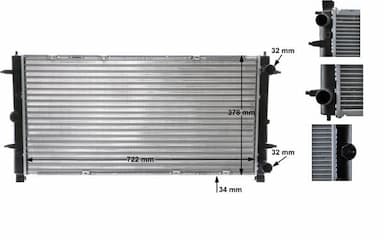 Radiators, Motora dzesēšanas sistēma MAHLE CR 398 000S 1