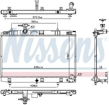 Radiators, Motora dzesēšanas sistēma NISSENS 607106 1