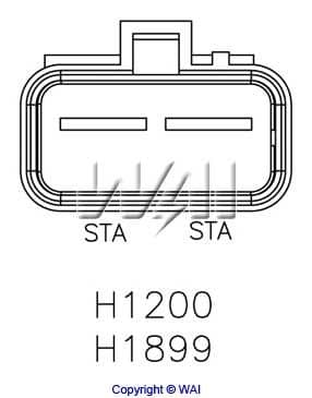 Ģeneratora sprieguma regulators WAI H1899 2