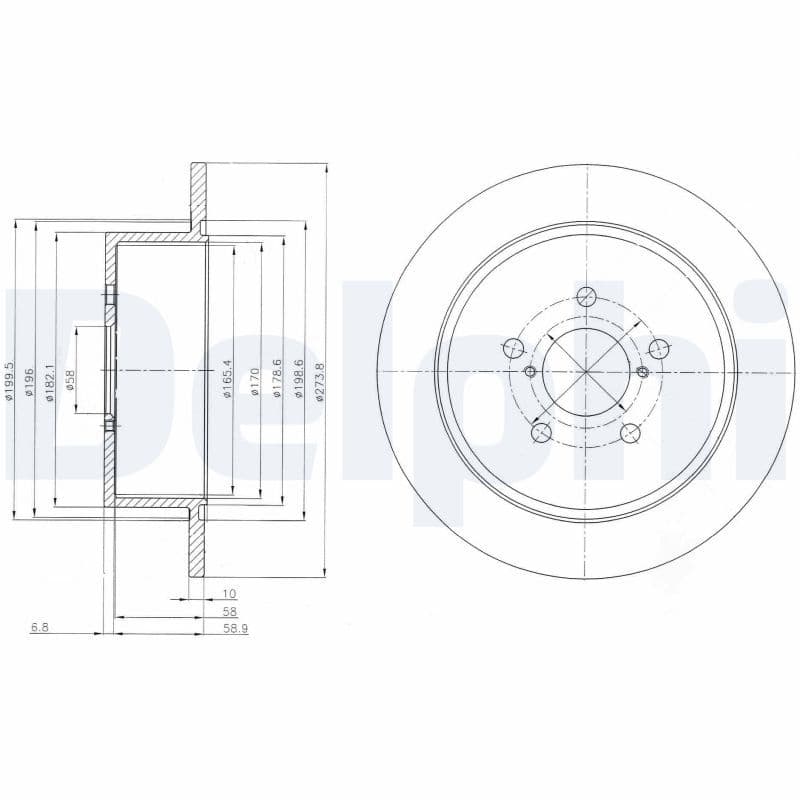 Bremžu diski DELPHI BG4129 1