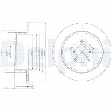 Bremžu diski DELPHI BG4129 1