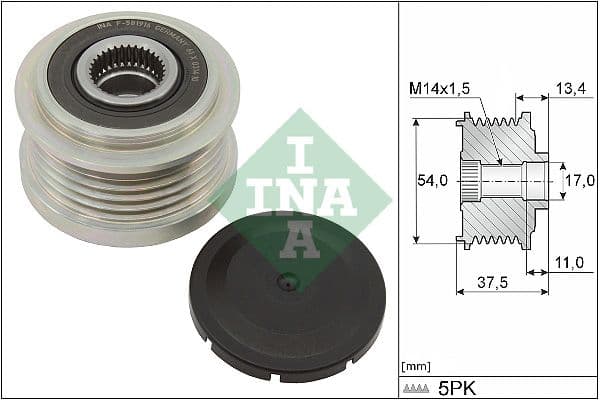 Ģeneratora brīvgaitas mehānisms Schaeffler INA 535 0278 10 1