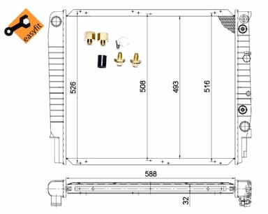 Radiators, Motora dzesēšanas sistēma NRF 53998 5