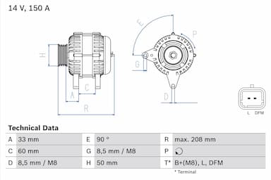 Ģenerators BOSCH 0 986 047 390 1