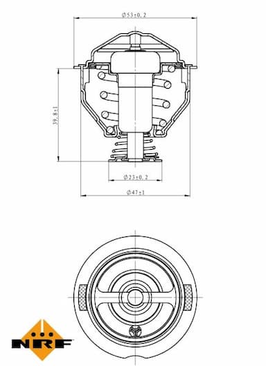 Termostats, Dzesēšanas šķidrums NRF 725209 5