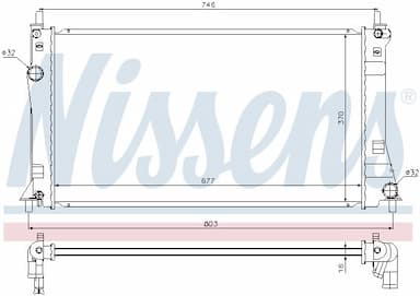 Radiators, Motora dzesēšanas sistēma NISSENS 68528 6