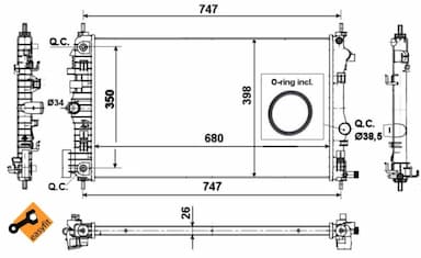 Radiators, Motora dzesēšanas sistēma NRF 53777 5