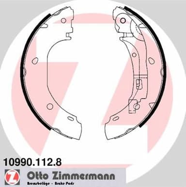 Bremžu loku komplekts ZIMMERMANN 10990.112.8 1