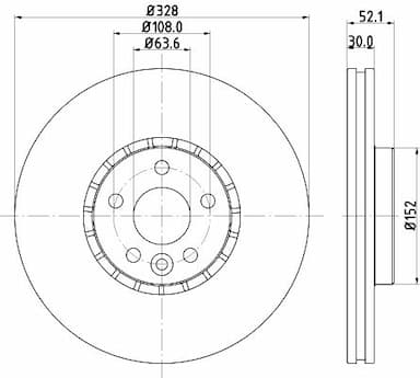 Bremžu diski HELLA 8DD 355 116-181 4