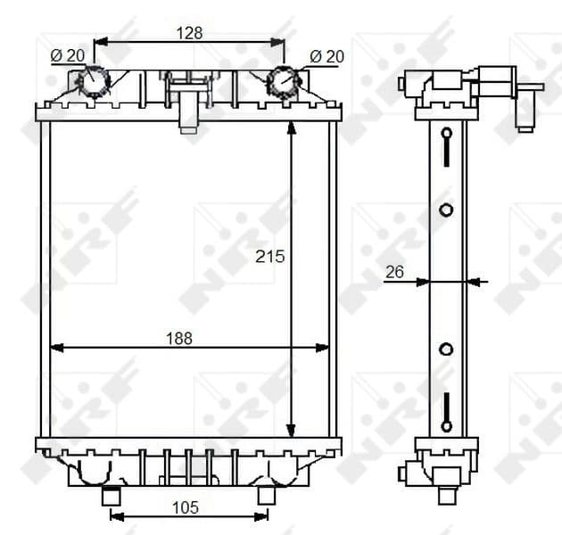 Radiators, Motora dzesēšanas sistēma NRF 59125 1