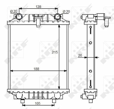 Radiators, Motora dzesēšanas sistēma NRF 59125 1