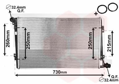 Radiators, Motora dzesēšanas sistēma VAN WEZEL 58002255 1