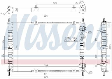 Radiators, Motora dzesēšanas sistēma NISSENS 61879A 5