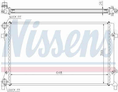 Radiators, Motora dzesēšanas sistēma NISSENS 65277A 6