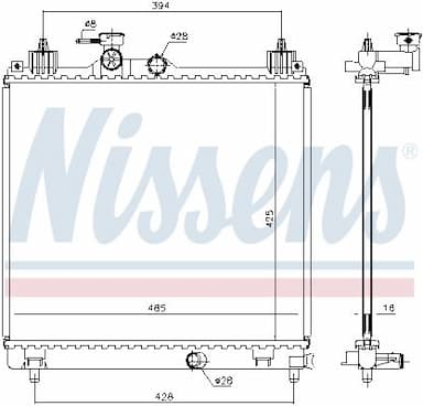 Radiators, Motora dzesēšanas sistēma NISSENS 606550 5