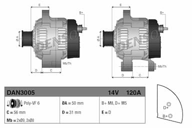 Ģenerators DENSO DAN3005 3