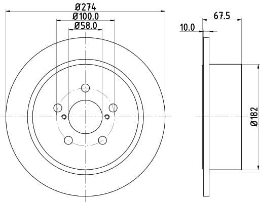 Bremžu diski HELLA 8DD 355 114-641 1