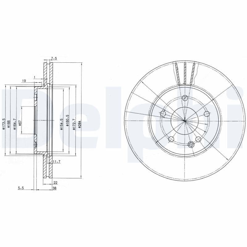 Bremžu diski DELPHI BG2768 1