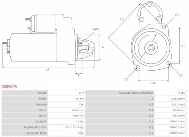 Starteris AS-PL S0550PR 5