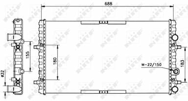 Radiators, Motora dzesēšanas sistēma NRF 52160 4