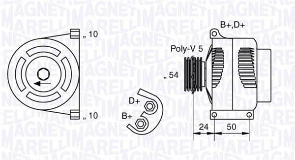 Ģenerators MAGNETI MARELLI 063377027010 1