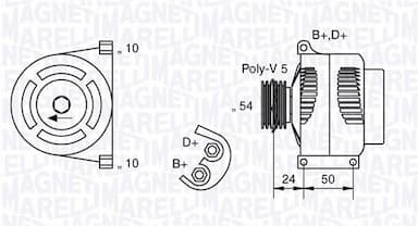 Ģenerators MAGNETI MARELLI 063377027010 1