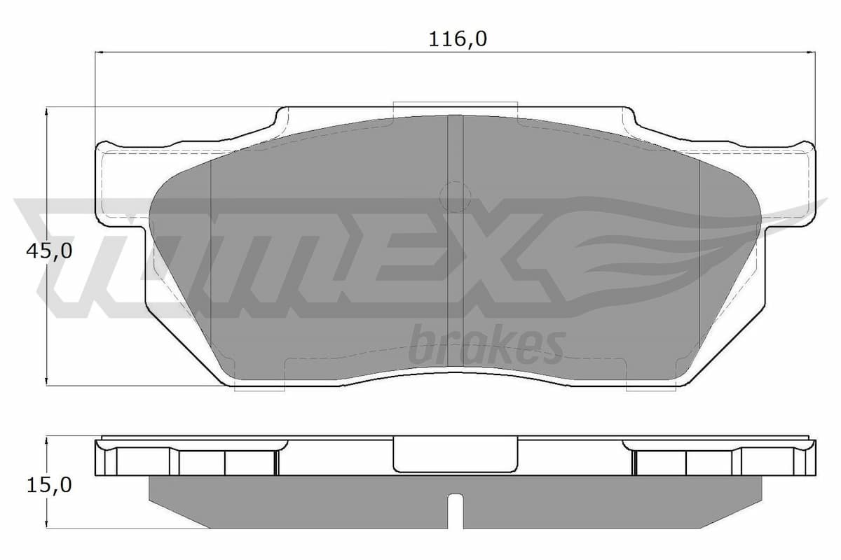 Bremžu uzliku kompl., Disku bremzes TOMEX Brakes TX 12-64 1